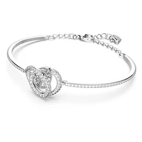 Generation bangle, White, Rhodium plated by SWAROVSKI