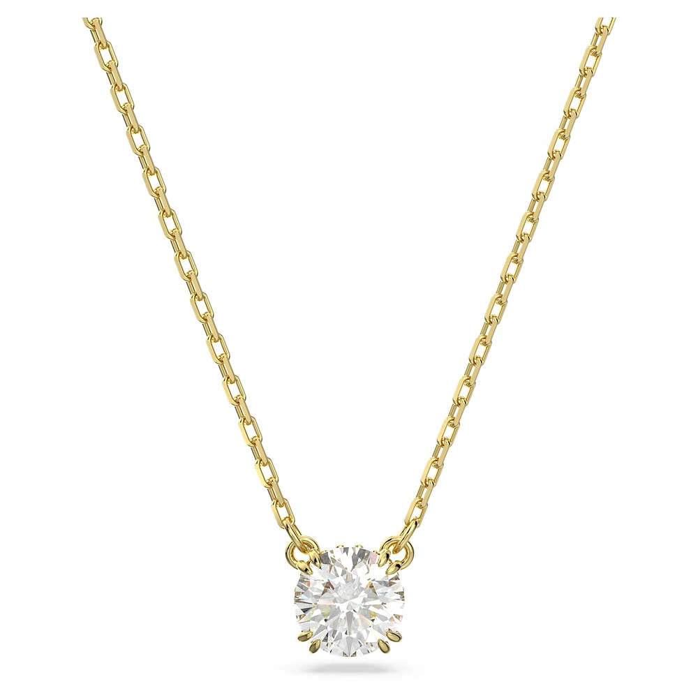 Constella pendant, Round cut, White, Gold-tone plated by SWAROVSKI
