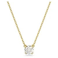 Constella pendant, Round cut, White, Gold-tone plated by SWAROVSKI