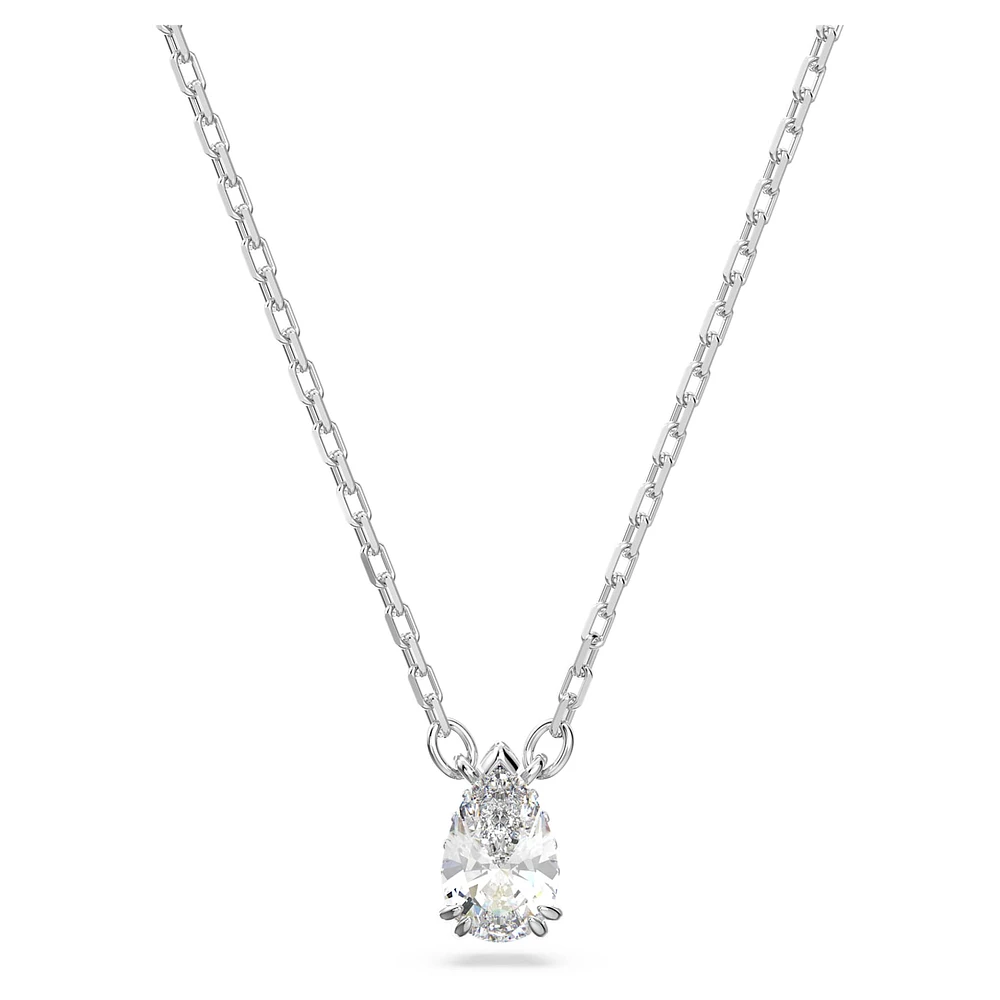 Millenia pendant, Pear cut, White, Rhodium plated by SWAROVSKI
