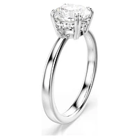 Constella cocktail ring, Round cut, White, Rhodium plated by SWAROVSKI