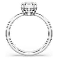 Constella cocktail ring, Round cut, White, Rhodium plated by SWAROVSKI