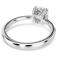 Constella cocktail ring, Round cut, White, Rhodium plated by SWAROVSKI