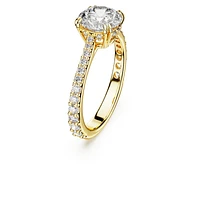 Constella cocktail ring, Round cut, Pavé, White