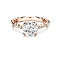 Constella cocktail ring, Round cut, Pavé, White
