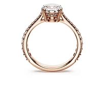 Constella cocktail ring, Round cut, Pavé, White