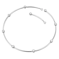 Constella necklace, Round cut, White, Rhodium plated by SWAROVSKI