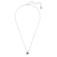 Una necklace, Trilliant cut, Blue, Rhodium plated by SWAROVSKI