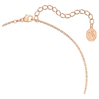 Millenia necklace, Trilliant cut, White, Rose gold-tone plated by SWAROVSKI