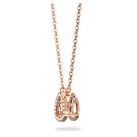 Millenia necklace, Trilliant cut, White, Rose gold-tone plated by SWAROVSKI