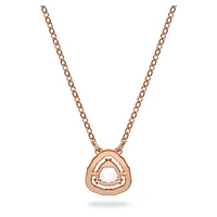 Millenia necklace, Trilliant cut, White, Rose gold-tone plated by SWAROVSKI