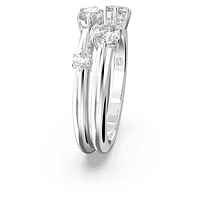 Constella ring, Set (2), Round cut, White