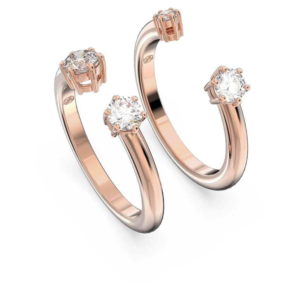 Constella ring, Set (2), Round cut, White