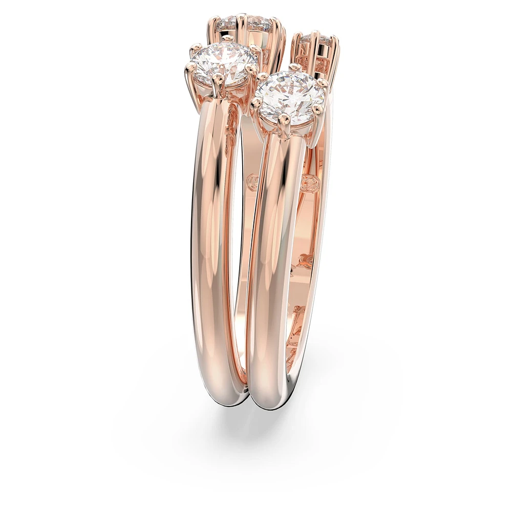 Constella ring, Set (2), Round cut, White