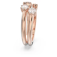 Constella ring, Set (2), Round cut, White