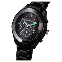 Watch, 39mm, Swiss Made, Metal bracelet, Black, Black finish by SWAROVSKI