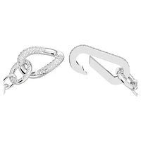 Dextera bracelet, Pavé, Mixed links, White