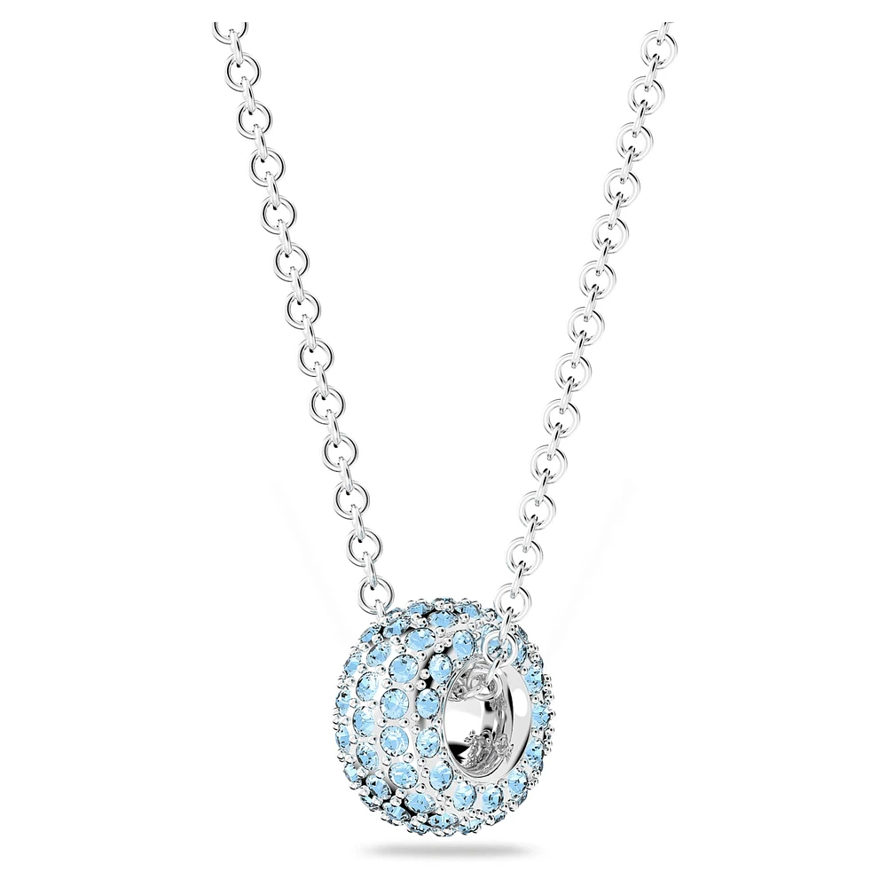Dextera pendant, Blue, Rhodium plated by SWAROVSKI