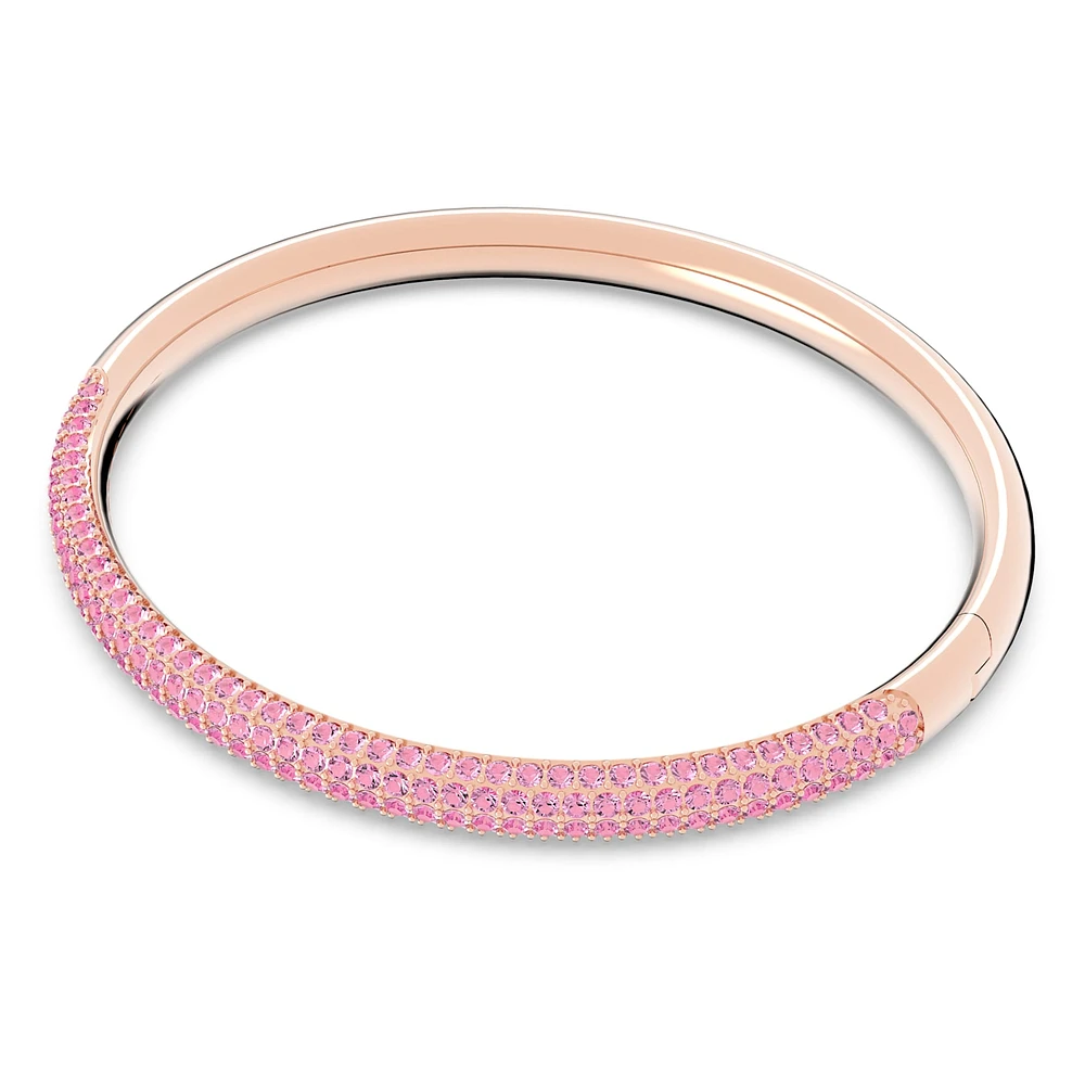 Dextera bangle, Pink, Rose gold-tone finish by SWAROVSKI