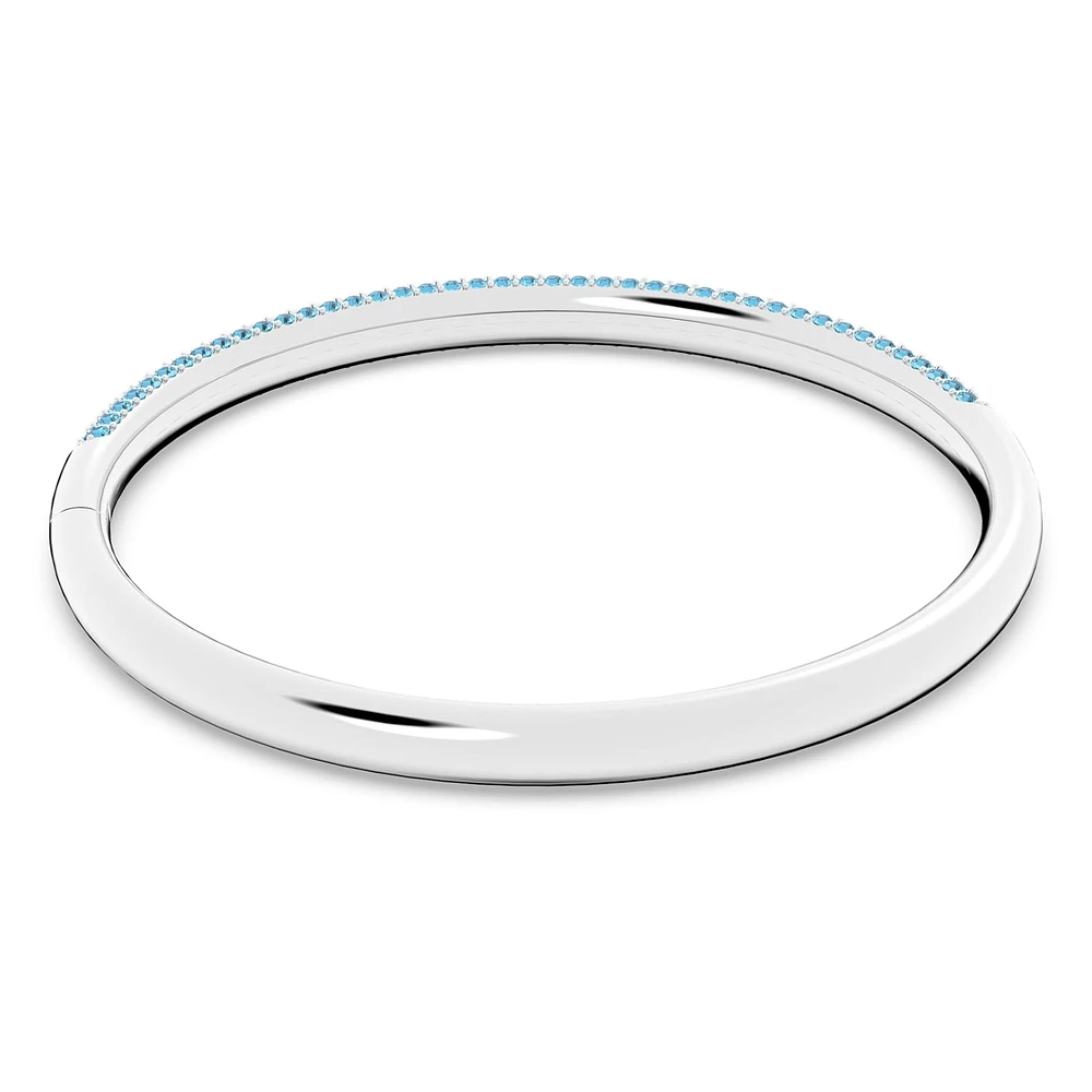 Dextera bangle, Blue, Stainless steel by SWAROVSKI
