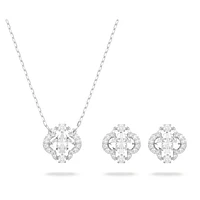 Swarovski Sparkling Dance set, Mixed cuts, Clover, White
