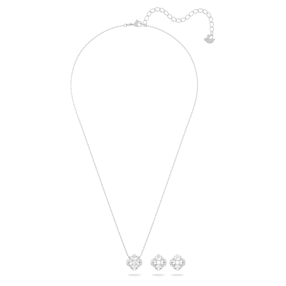 Swarovski Sparkling Dance set, Mixed cuts, Clover, White