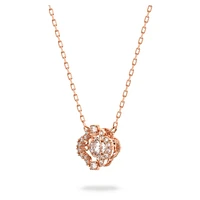 Swarovski Sparkling Dance set, Mixed cuts, Clover, White, Rose gold-tone plated by SWAROVSKI