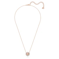 Idyllia pendant, Mixed cuts, Sun, Pink, Rose gold-tone plated by SWAROVSKI