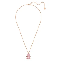 Teddy pendant, Bear, Pink, Rose gold-tone plated by SWAROVSKI