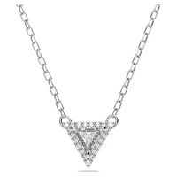 Stilla necklace, Triangle cut, White, Rhodium plated by SWAROVSKI