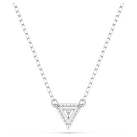 Stilla necklace, Triangle cut, White, Rhodium plated by SWAROVSKI