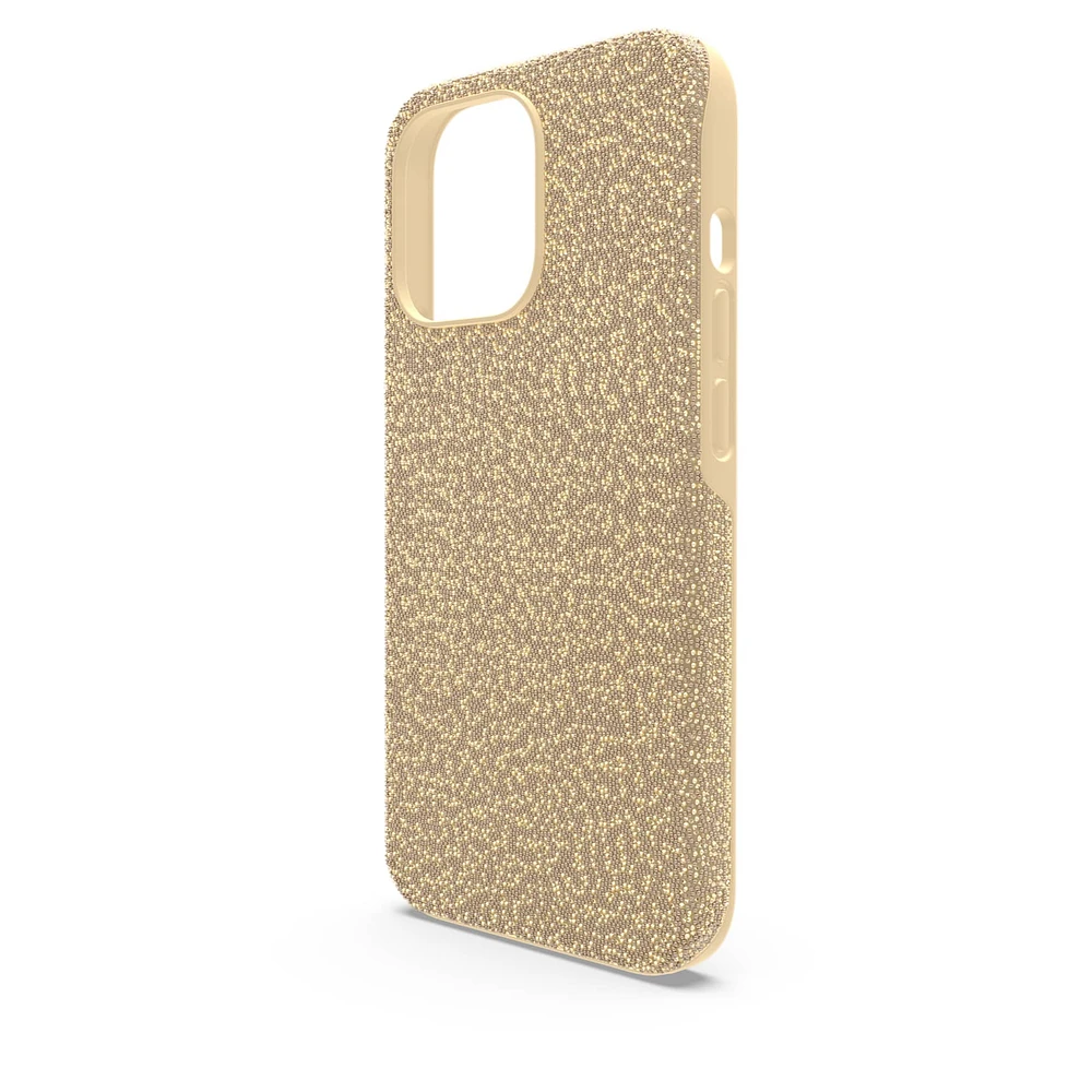 High smartphone case, iPhone® 13 Pro, Gold tone by SWAROVSKI