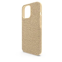 High smartphone case, iPhone® 13 Pro, Gold tone by SWAROVSKI
