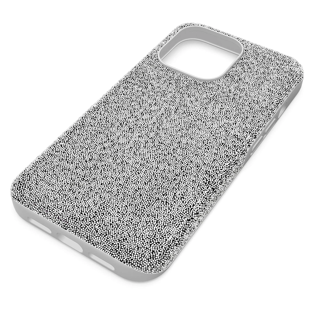High smartphone case, iPhone® 13 Pro, Silver Tone by SWAROVSKI