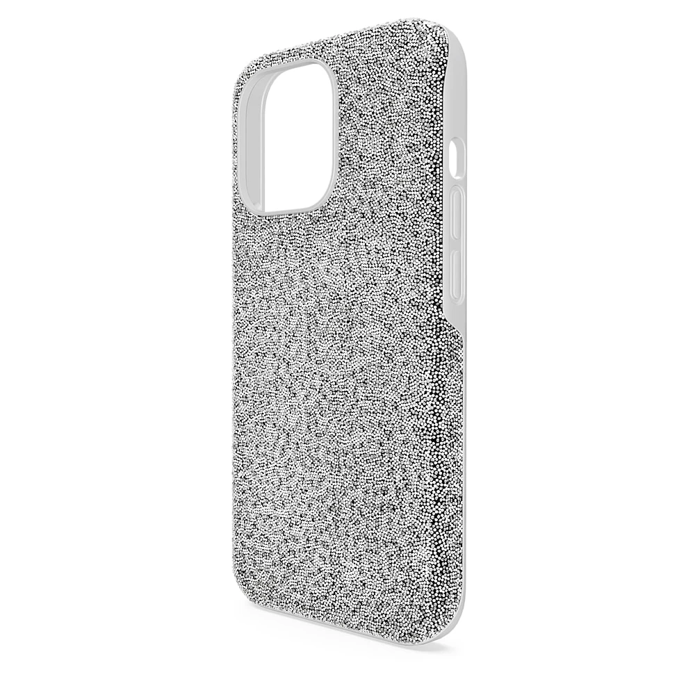 High smartphone case, iPhone® 13 Pro, Silver Tone by SWAROVSKI