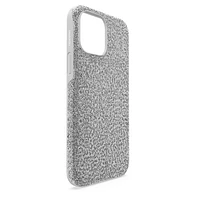High smartphone case, iPhone® 13 Pro Max, Silver Tone by SWAROVSKI