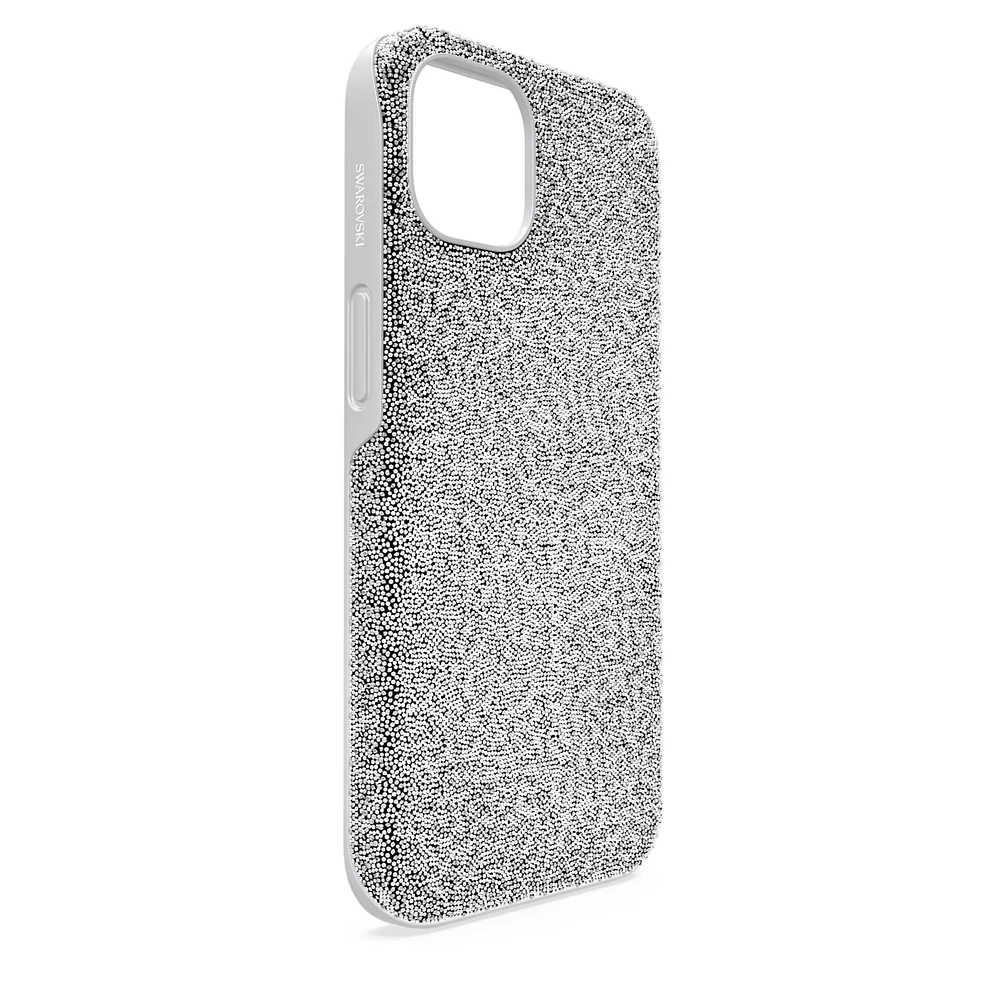 High smartphone case, iPhone® 13, Silver Tone by SWAROVSKI