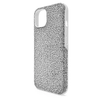 High smartphone case, iPhone® 13, Silver Tone by SWAROVSKI