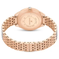 Attract watch, Swiss Made, Full pavé, Crystal bracelet, Rose gold tone, Rose gold-tone finish by SWAROVSKI