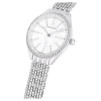 Attract watch, Swiss Made, Full pavé, Crystal bracelet, Silver Tone, Stainless steel by SWAROVSKI