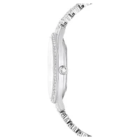 Attract watch, Swiss Made, Full pavé, Crystal bracelet, Silver Tone, Stainless steel by SWAROVSKI