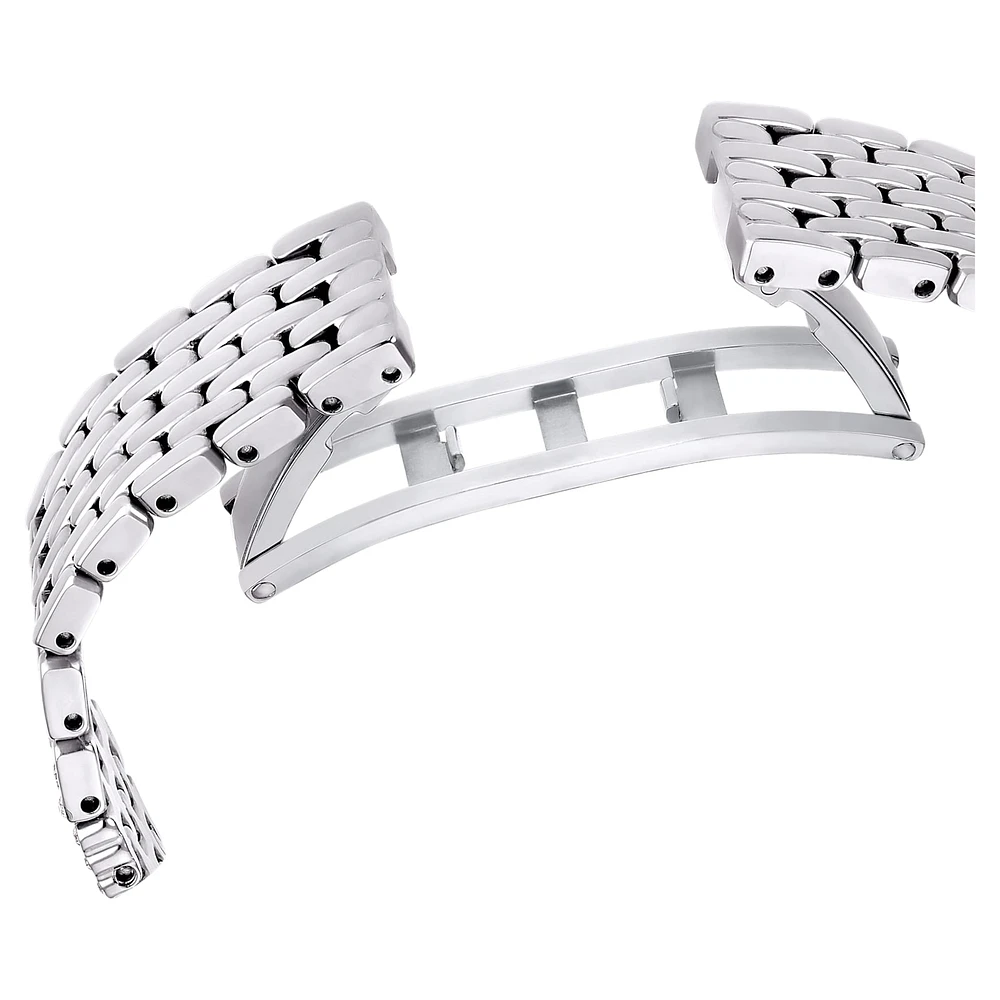 Attract watch, Swiss Made, Full pavé, Crystal bracelet, Silver Tone, Stainless steel by SWAROVSKI