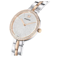 Cosmopolitan watch, Swiss Made, Metal bracelet, White, Mixed metal finish by SWAROVSKI