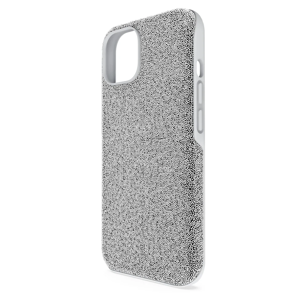 High smartphone case, iPhone® 14, Silver Tone by SWAROVSKI