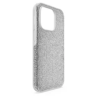 High smartphone case, iPhone® 14 Pro, Silver Tone by SWAROVSKI
