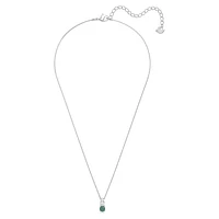 Stilla Attract pendant, Green, Rhodium plated by SWAROVSKI