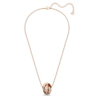 Further pendant, Intertwined circles, White, Rose gold-tone plated by SWAROVSKI
