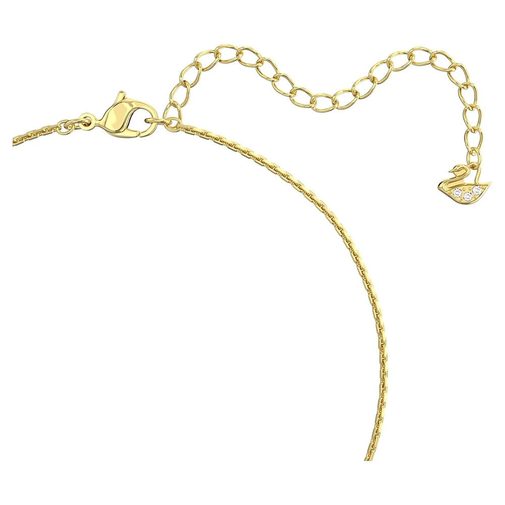 Further necklace, Intertwined circles, White, Gold-tone plated by SWAROVSKI
