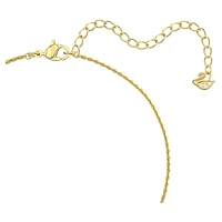 Further necklace, Intertwined circles, White, Gold-tone plated by SWAROVSKI