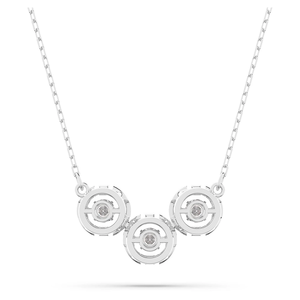 Una necklace, Round cut, White, Rhodium plated by SWAROVSKI